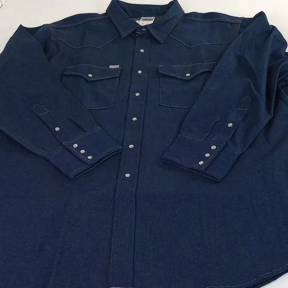 Carhartt Western Shirt 8.5oz Cotton Heavy Duty Pearl Snap Size 20x36 (3x-4x) - Picture 6 of 11